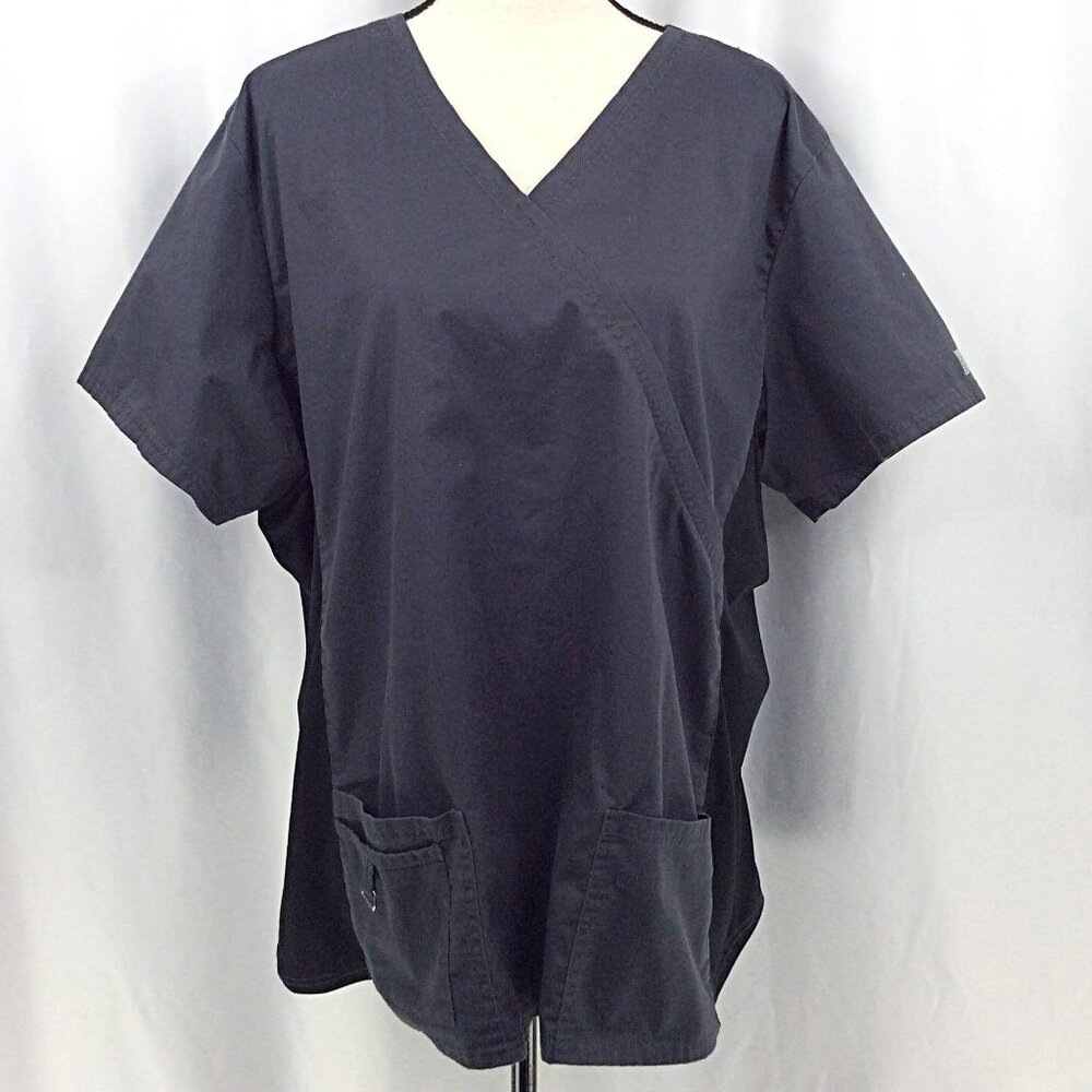 UA Butter Soft Stretch Scrub Top Women's Plus Size‎ 3X Medical Uniform Gray